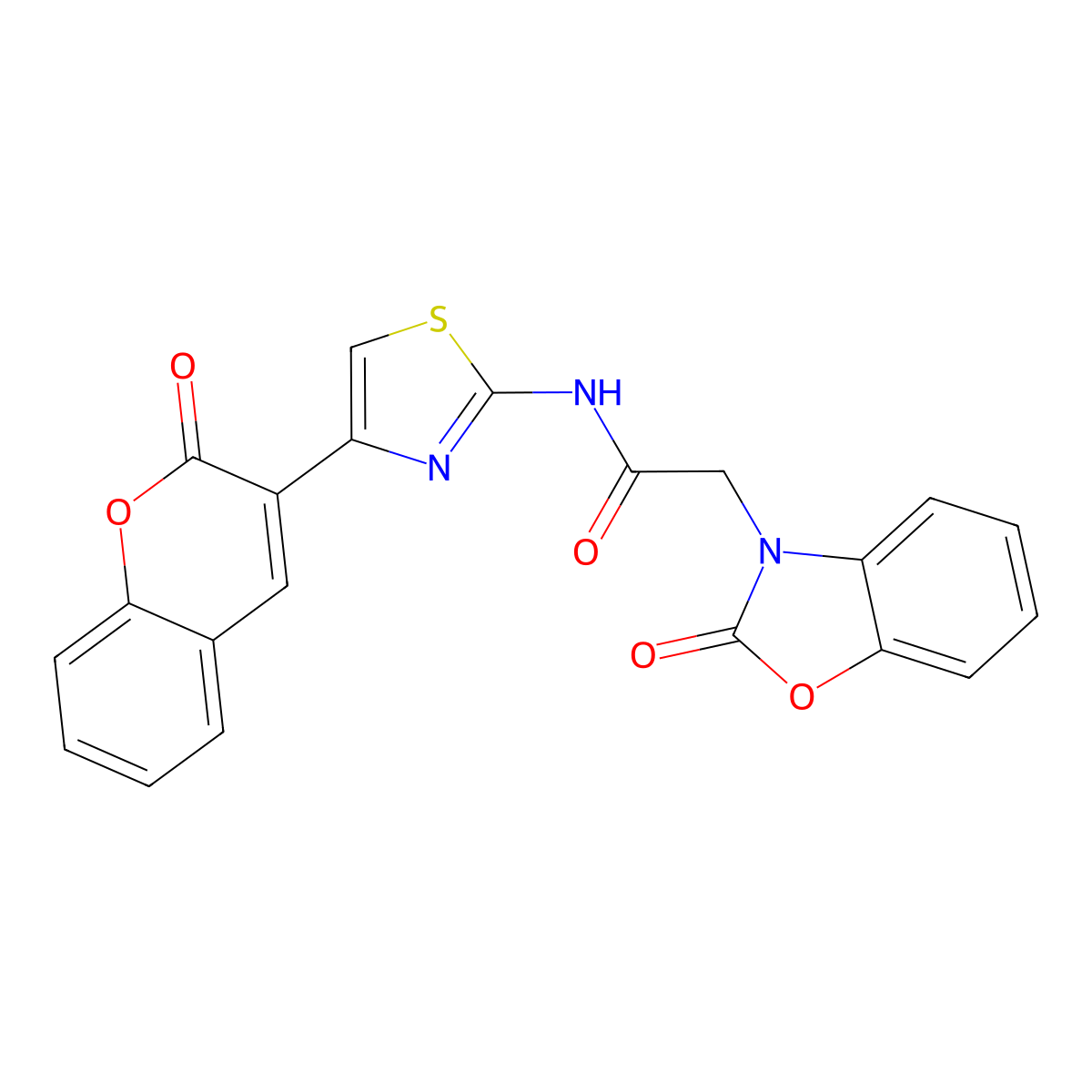 N-(4-(2-oxo-2H-chromen-3-yl)thiazol-2-yl)-2-(2-oxobenzo[d]oxazol-3(2H)-yl)acetamide molecular structure, CAS 1207044-54-9