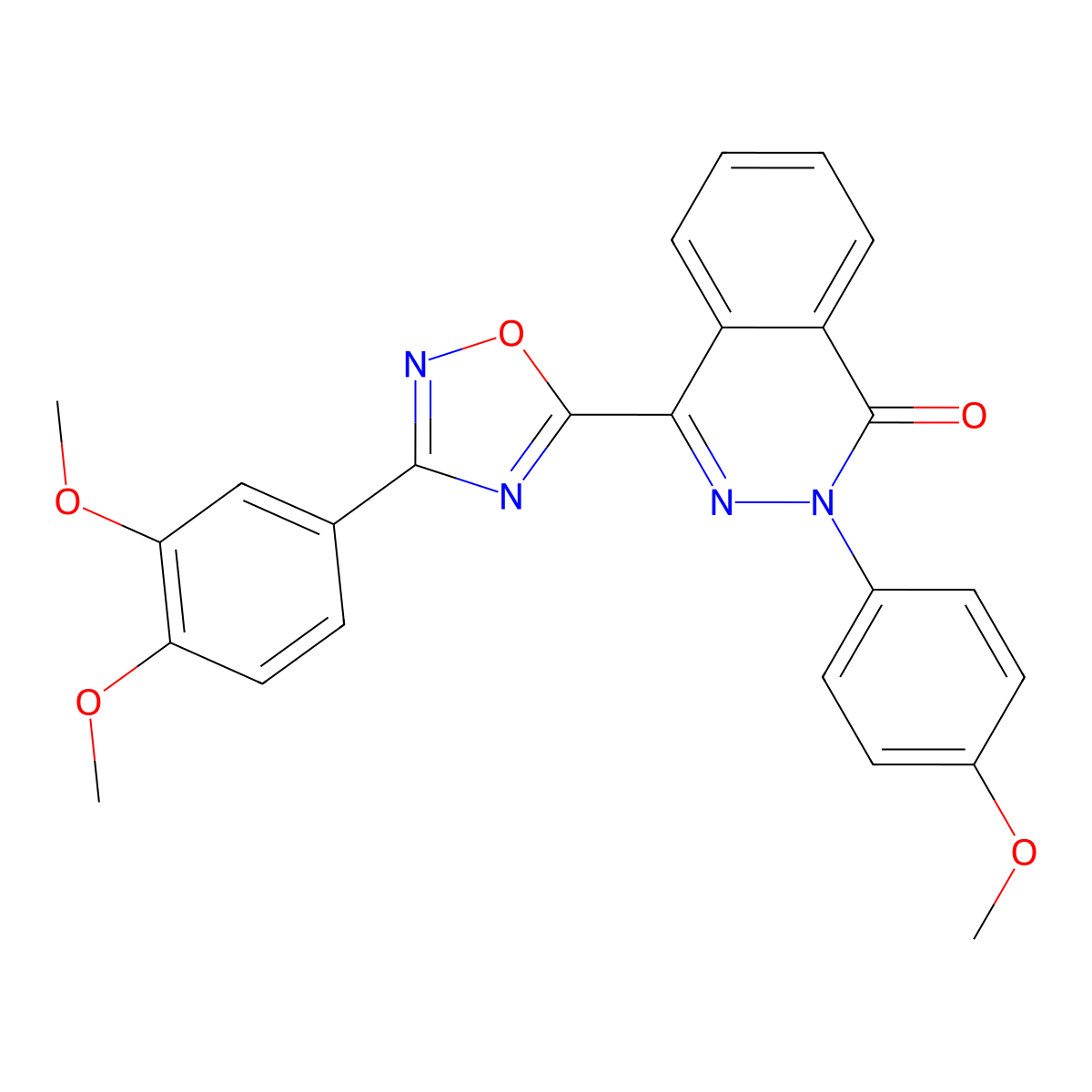 4-[3-(3,4-dimethoxyphenyl)-1,2,4-oxadiazol-5-yl]-2-(4-methoxyphenyl)phthalazin-1(2H)-one molecular structure, CAS 1207044-66-3
