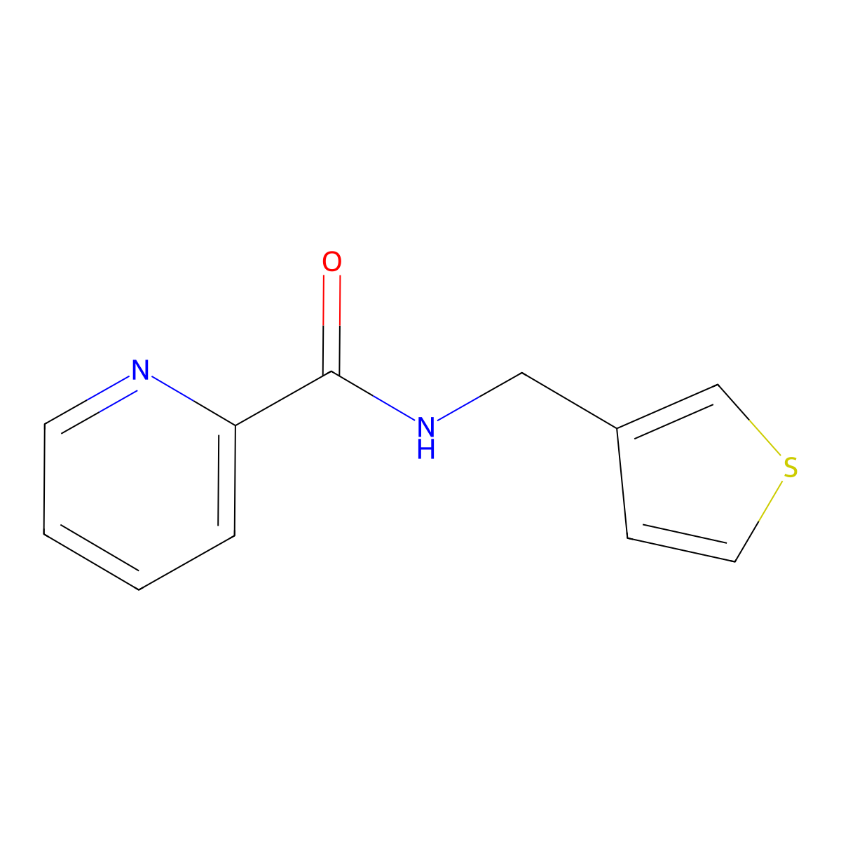 N-(thiophen-3-ylmethyl)picolinamide molecular structure, CAS 1207044-92-5
