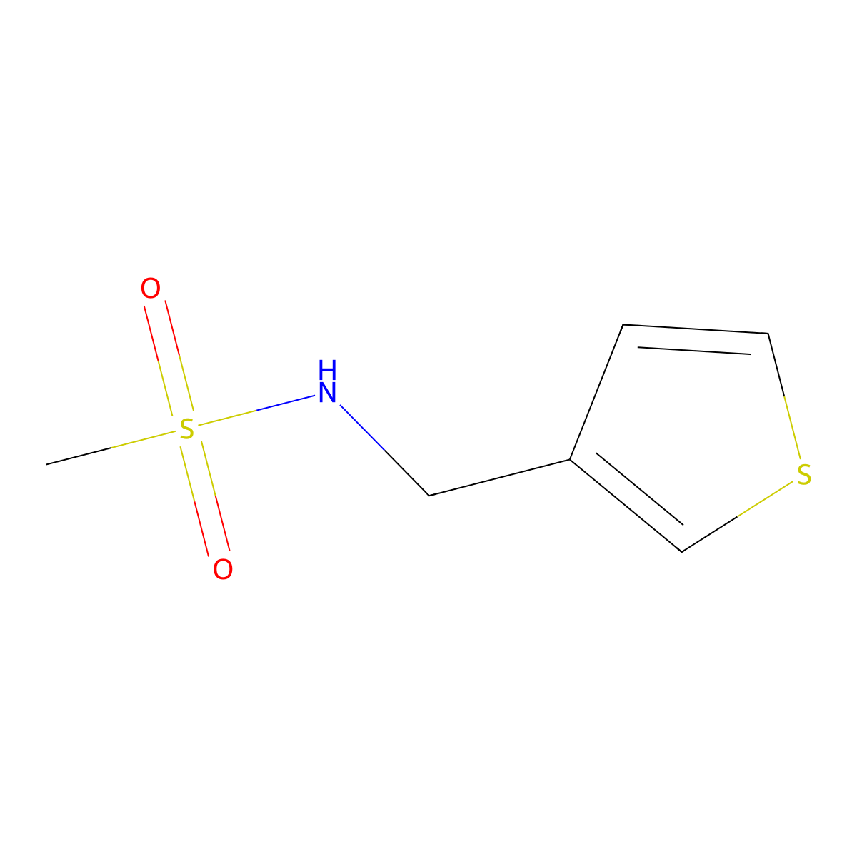 N-(thiophen-3-ylmethyl)methanesulfonamide molecular structure, CAS 1207045-44-0