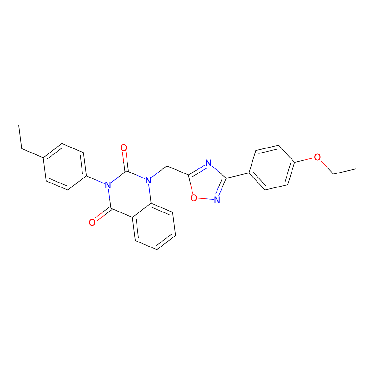 1-((3-(4-ethoxyphenyl)-1,2,4-oxadiazol-5-yl)methyl)-3-(4-ethylphenyl)quinazoline-2,4(1H,3H)-dione molecular structure, CAS 1207046-38-5