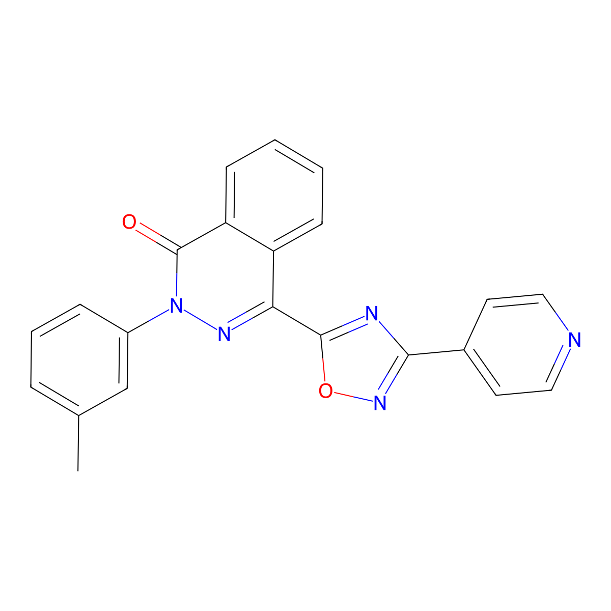 2-(3-methylphenyl)-4-(3-pyridin-4-yl-1,2,4-oxadiazol-5-yl)phthalazin-1(2H)-one molecular structure, CAS 1207046-42-1