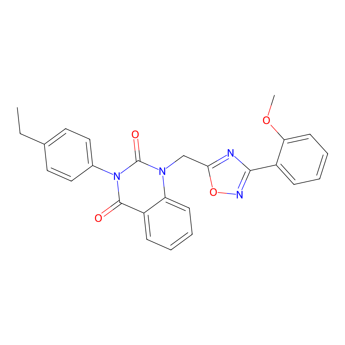 3-(4-Ethylphenyl)-1-{[3-(2-methoxyphenyl)-1,2,4-oxadiazol-5-yl]methyl}-1,2,3,4-tetrahydroquinazoline-2,4-dione molecular structure, CAS 1207046-44-3