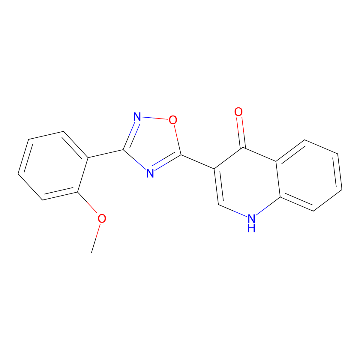 3-(3-(2-methoxyphenyl)-1,2,4-oxadiazol-5-yl)quinolin-4(1H)-one molecular structure, CAS 1207046-45-4