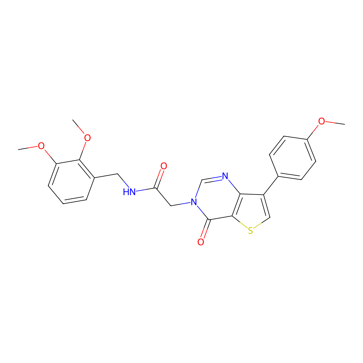 N-[(2,3-dimethoxyphenyl)methyl]-2-[7-(4-methoxyphenyl)-4-oxo-3H,4H-thieno[3,2-d]pyrimidin-3-yl]acetamide molecular structure, CAS 1207046-87-4