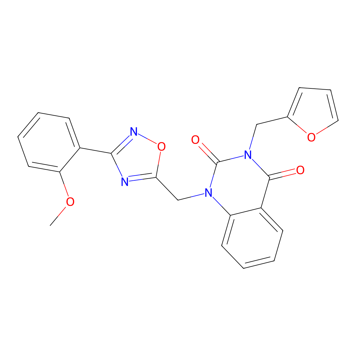 3-[(Furan-2-yl)methyl]-1-{[3-(2-methoxyphenyl)-1,2,4-oxadiazol-5-yl]methyl}-1,2,3,4-tetrahydroquinazoline-2,4-dione molecular structure, CAS 1207047-02-6