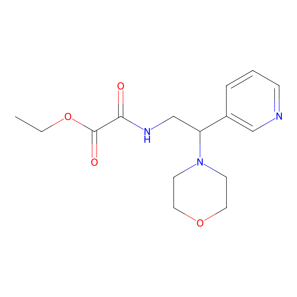 Ethyl 2-((2-morpholino-2-(pyridin-3-yl)ethyl)amino)-2-oxoacetate molecular structure, CAS 1207047-06-0