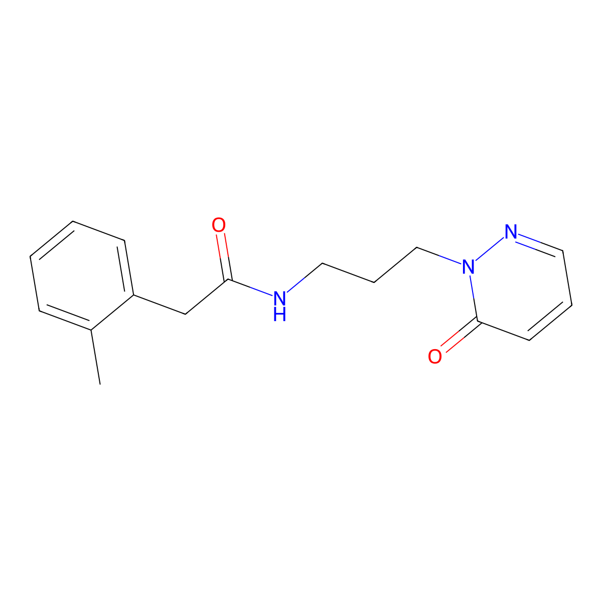 N-(3-(6-oxopyridazin-1(6H)-yl)propyl)-2-(o-tolyl)acetamide molecular structure, CAS 1207047-10-6