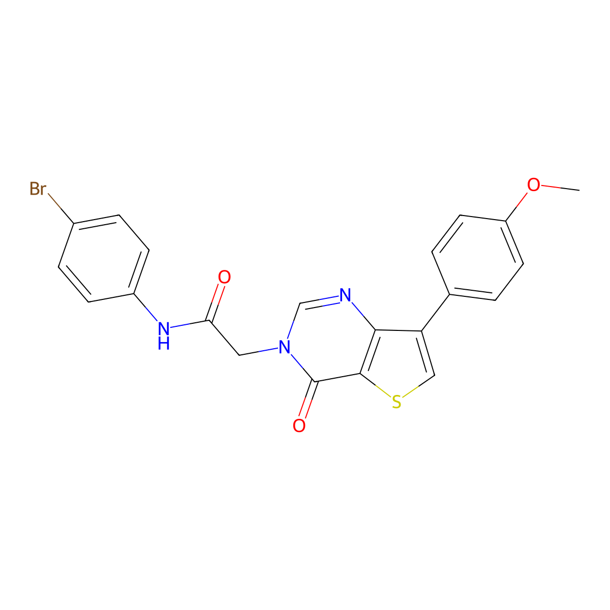 N-(4-bromophenyl)-2-[7-(4-methoxyphenyl)-4-oxothieno[3,2-d]pyrimidin-3(4H)-yl]acetamide molecular structure, CAS 1207047-11-7