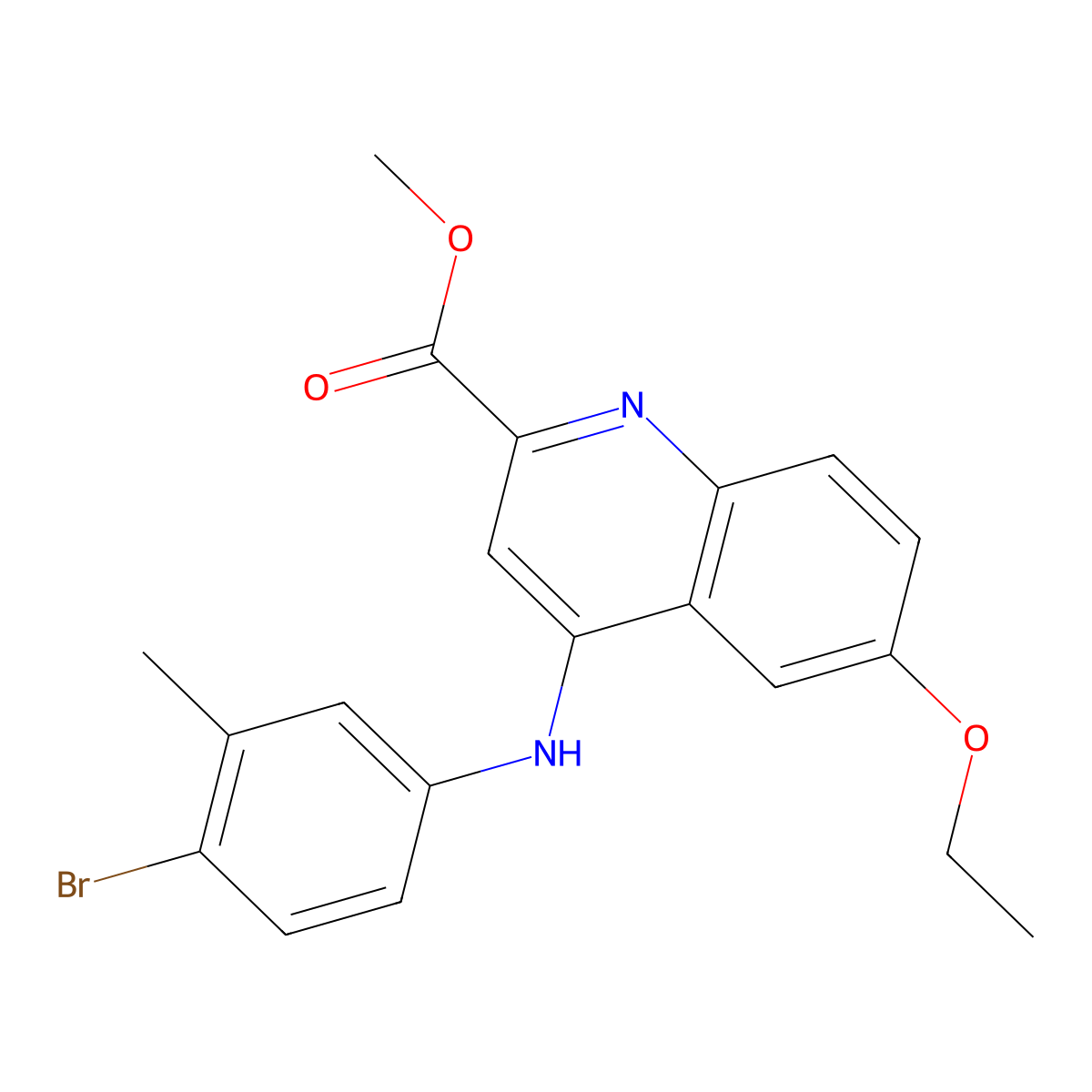 Methyl 4-[(4-bromo-3-methylphenyl)amino]-6-ethoxyquinoline-2-carboxylate molecular structure, CAS 1207047-34-4