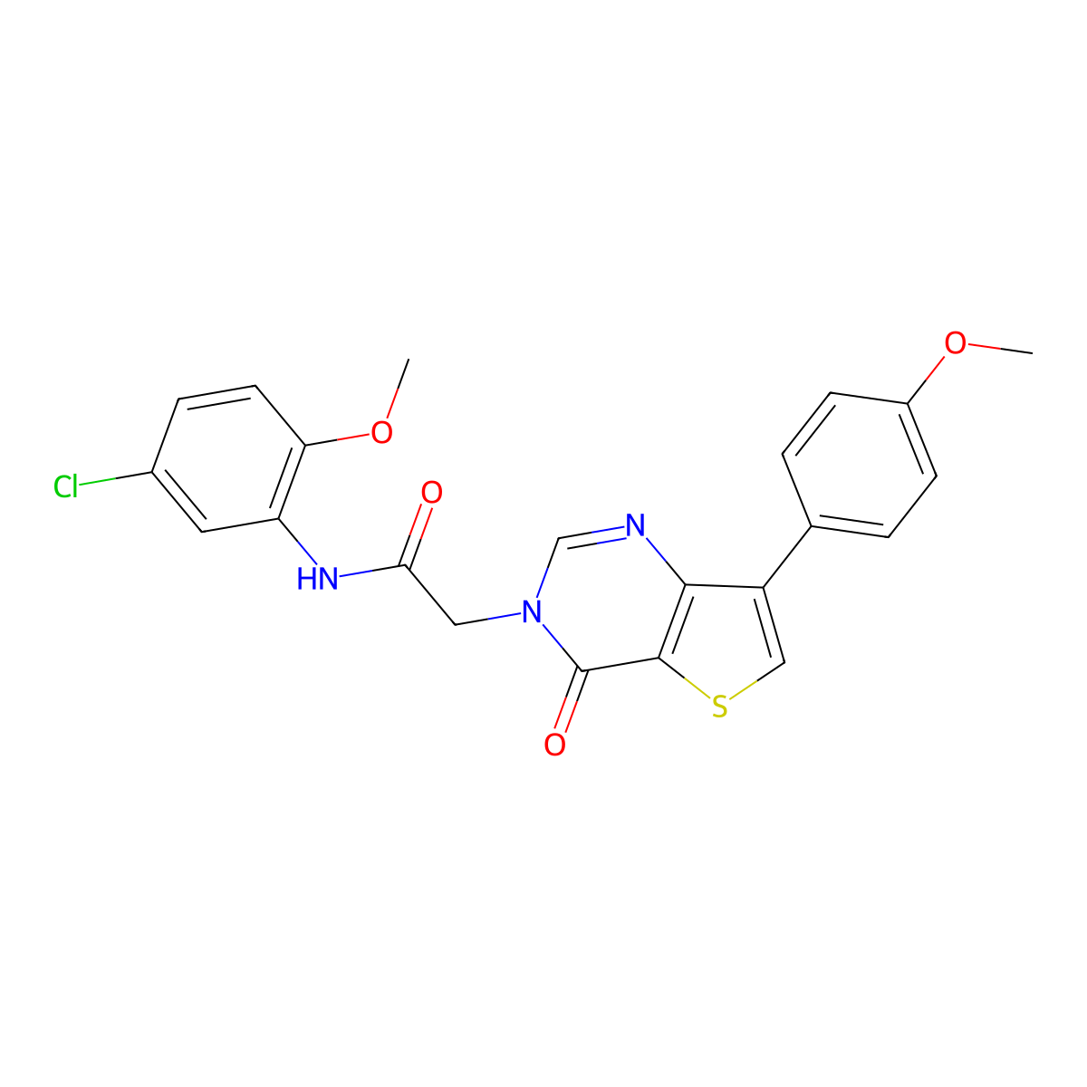 N-(5-chloro-2-methoxyphenyl)-2-[7-(4-methoxyphenyl)-4-oxothieno[3,2-d]pyrimidin-3(4H)-yl]acetamide molecular structure, CAS 1207047-35-5