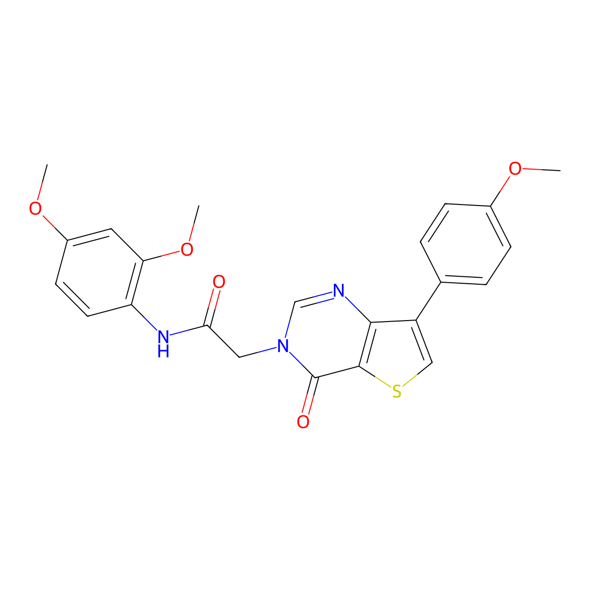 N-(2,4-dimethoxyphenyl)-2-[7-(4-methoxyphenyl)-4-oxothieno[3,2-d]pyrimidin-3(4H)-yl]acetamide molecular structure, CAS 1207047-64-0