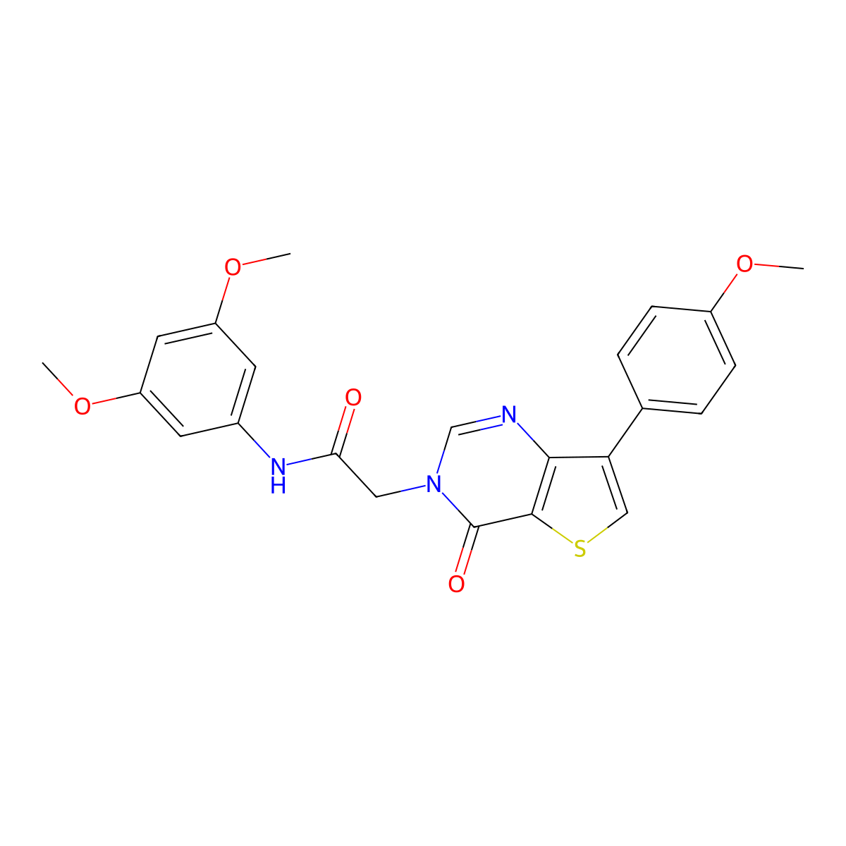 N-(3,5-dimethoxyphenyl)-2-[7-(4-methoxyphenyl)-4-oxothieno[3,2-d]pyrimidin-3(4H)-yl]acetamide molecular structure, CAS 1207047-75-3