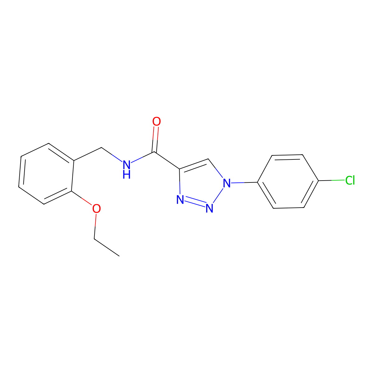 1-(4-chlorophenyl)-N-(2-ethoxybenzyl)-1H-1,2,3-triazole-4-carboxamide molecular structure, CAS 1207047-86-6
