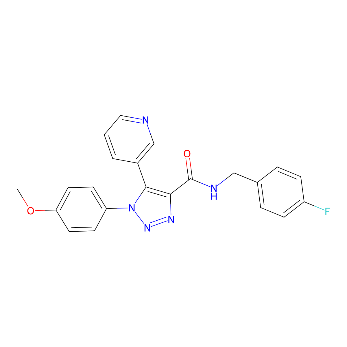 N-(4-fluorobenzyl)-1-(4-methoxyphenyl)-5-(pyridin-3-yl)-1H-1,2,3-triazole-4-carboxamide molecular structure, CAS 1207048-01-8