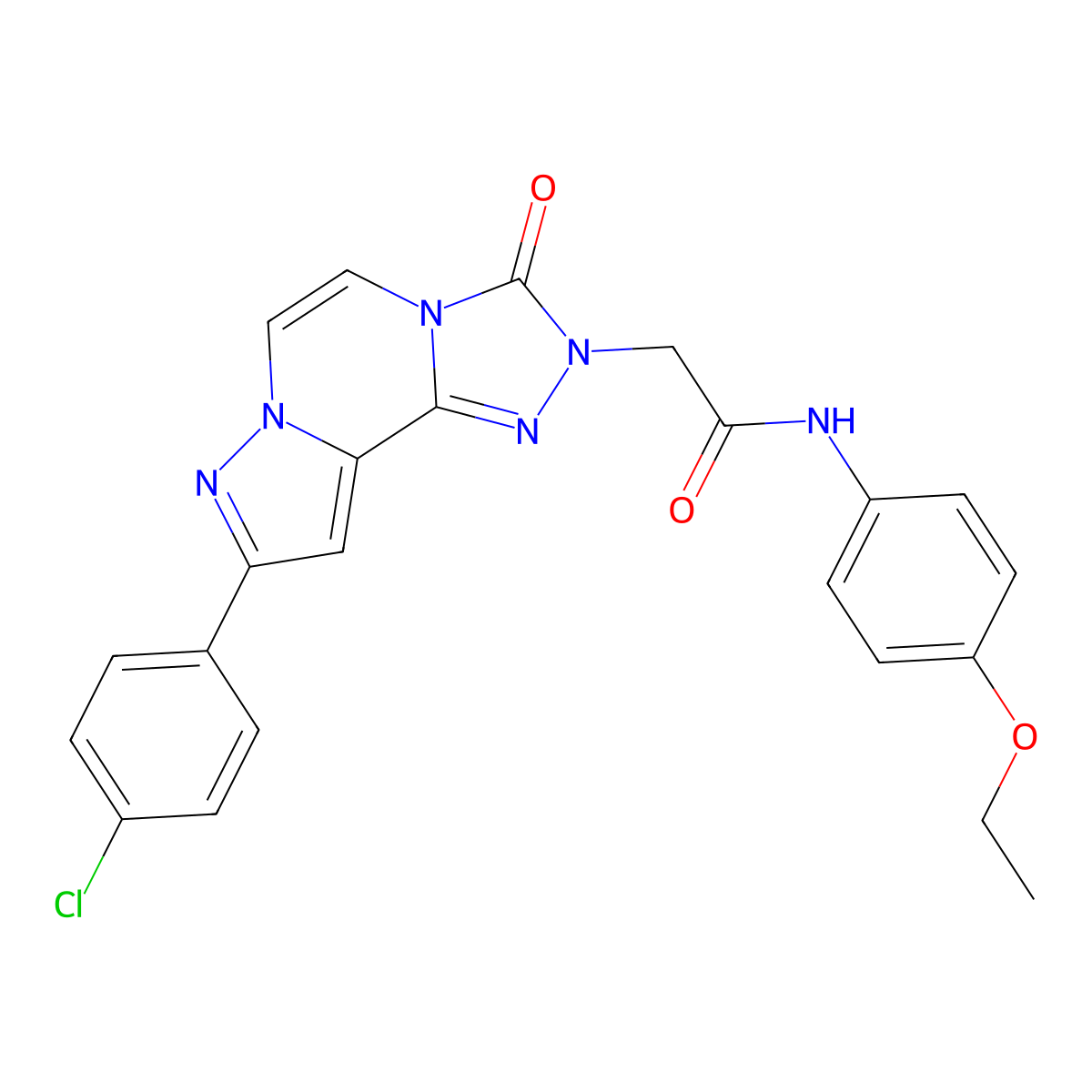 2-[11-(4-chlorophenyl)-5-oxo-3,4,6,9,10-pentaazatricyclo[7.3.0.0^{2,6}]dodeca-1(12),2,7,10-tetraen-4-yl]-N-(4-ethoxyphenyl)acetamide molecular structure, CAS 1207048-12-1