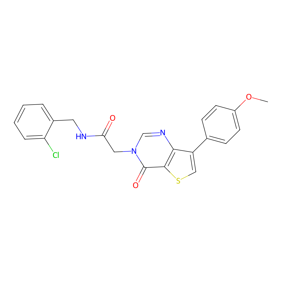 N-(2-chlorobenzyl)-2-[7-(4-methoxyphenyl)-4-oxothieno[3,2-d]pyrimidin-3(4H)-yl]acetamide molecular structure, CAS 1207048-39-2