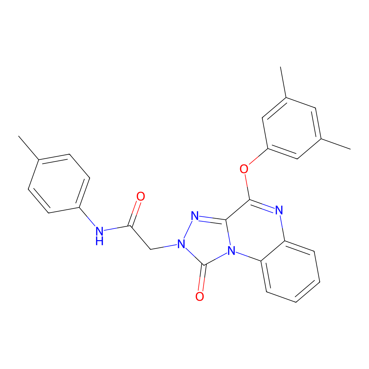 2-(4-(3,5-dimethylphenoxy)-1-oxo-[1,2,4]triazolo[4,3-a]quinoxalin-2(1H)-yl)-N-(p-tolyl)acetamide molecular structure, CAS 1207048-40-5