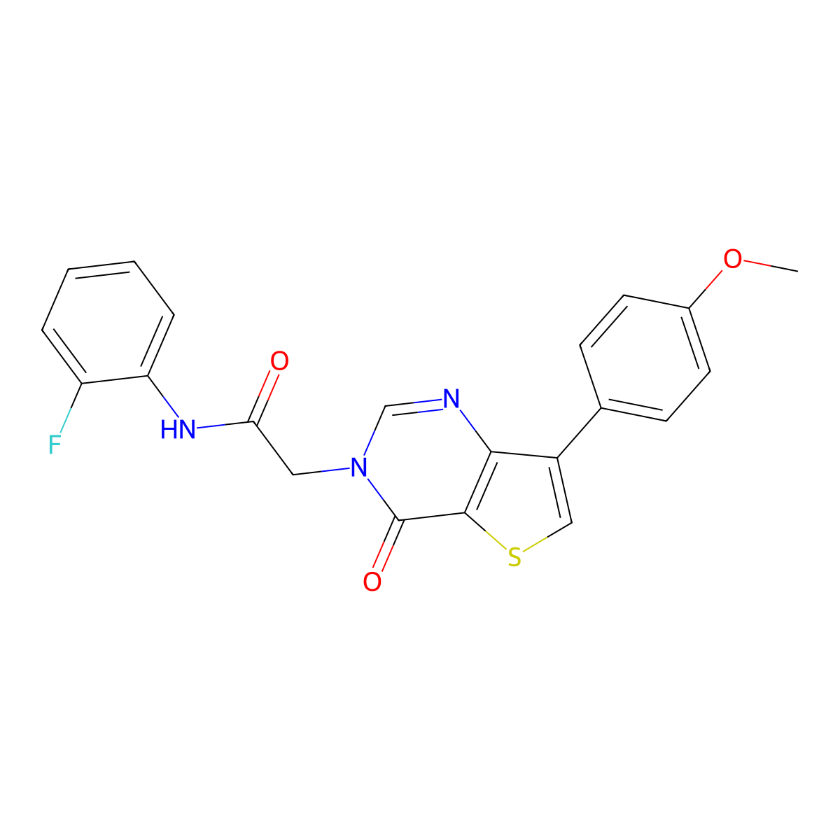 N-(2-fluorophenyl)-2-[7-(4-methoxyphenyl)-4-oxothieno[3,2-d]pyrimidin-3(4H)-yl]acetamide molecular structure, CAS 1207048-46-1