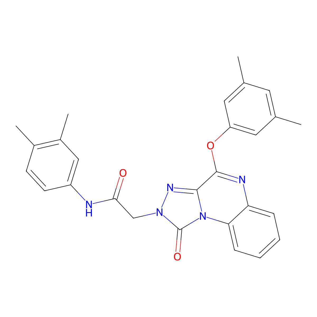 2-(4-(3,5-dimethylphenoxy)-1-oxo-[1,2,4]triazolo[4,3-a]quinoxalin-2(1H)-yl)-N-(3,4-dimethylphenyl)acetamide molecular structure, CAS 1207048-50-7