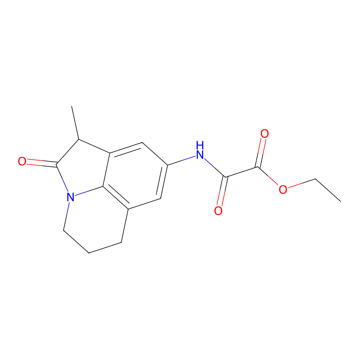 ethyl 2-((1-methyl-2-oxo-2,4,5,6-tetrahydro-1H-pyrrolo[3,2,1-ij]quinolin-8-yl)amino)-2-oxoacetate molecular structure, CAS 1207048-52-9