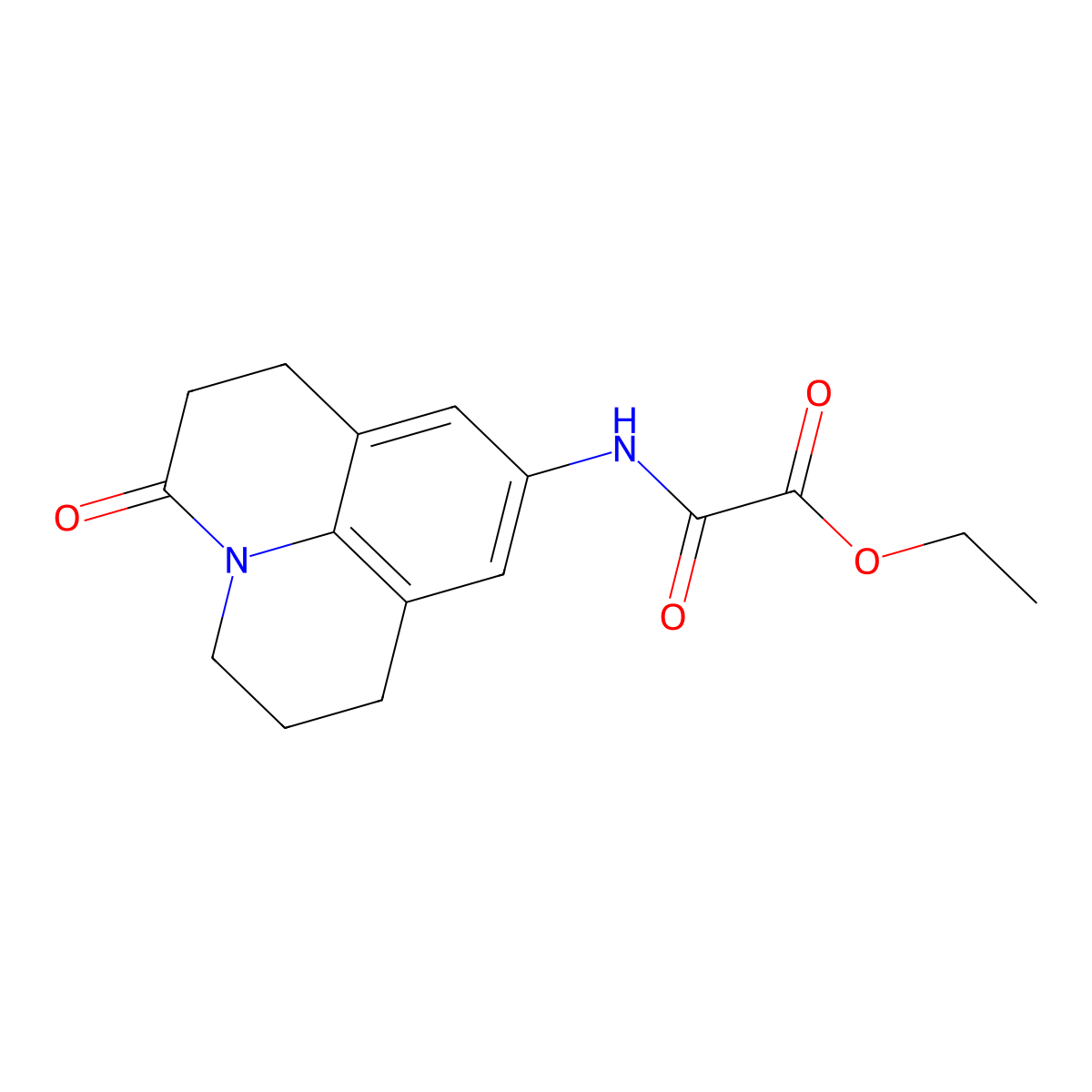 Ethyl 2-oxo-2-((3-oxo-1,2,3,5,6,7-hexahydropyrido[3,2,1-ij]quinolin-9-yl)amino)acetate molecular structure, CAS 1207048-58-5
