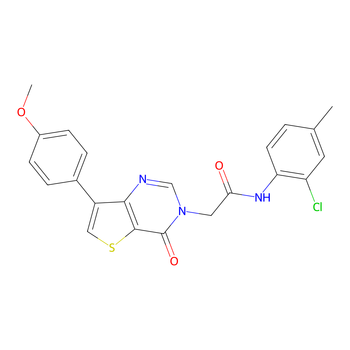 N-(2-chloro-4-methylphenyl)-2-[7-(4-methoxyphenyl)-4-oxothieno[3,2-d]pyrimidin-3(4H)-yl]acetamide molecular structure, CAS 1207048-60-9