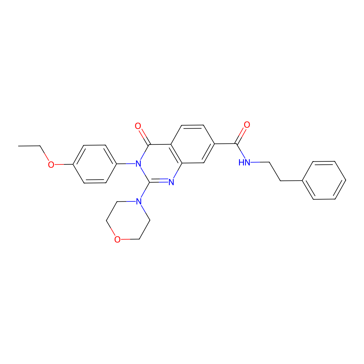 3-(4-ethoxyphenyl)-2-morpholino-4-oxo-N-phenethyl-3,4-dihydroquinazoline-7-carboxamide molecular structure, CAS 1207048-77-8