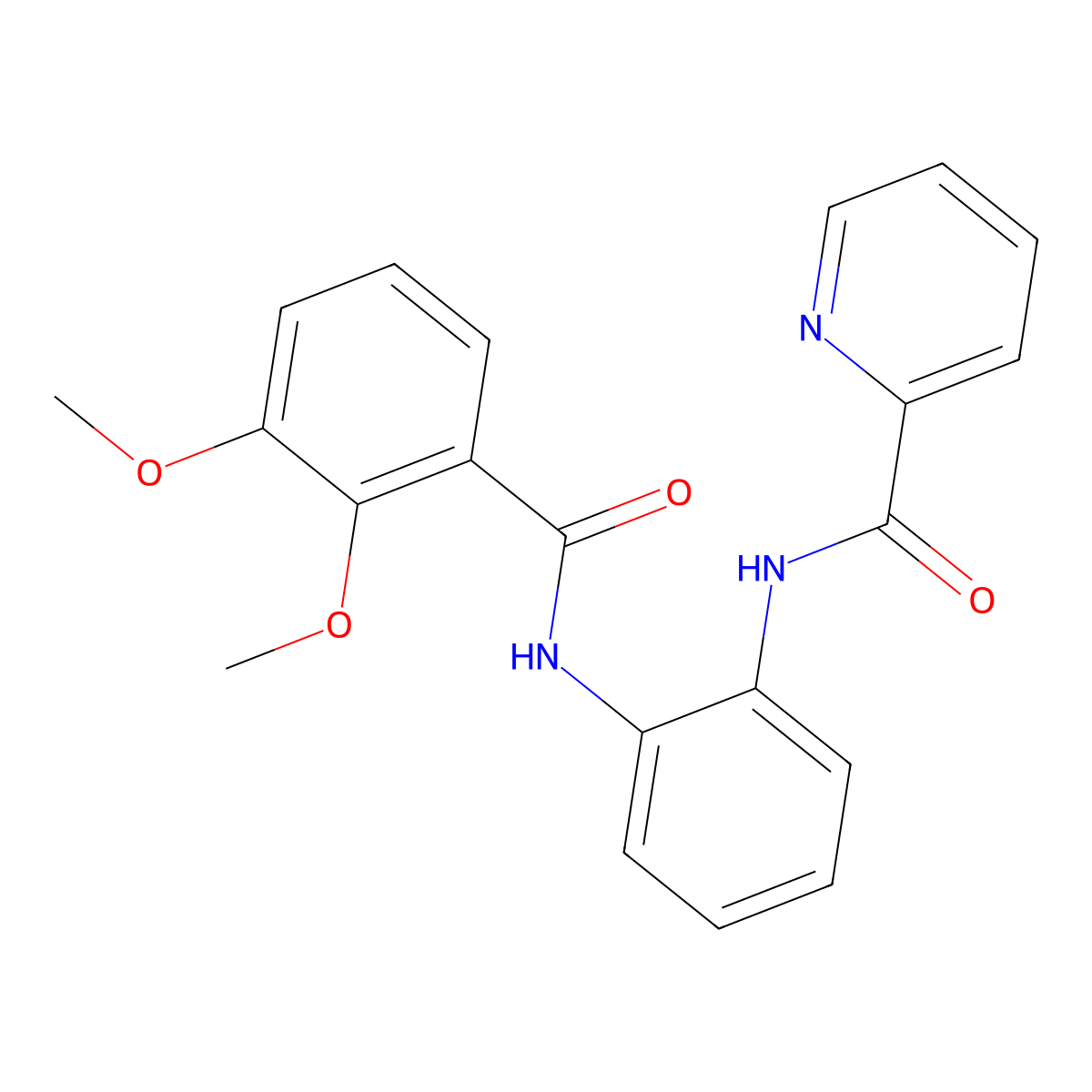N-(2-(2,3-dimethoxybenzamido)phenyl)picolinamide molecular structure, CAS 1207048-82-5