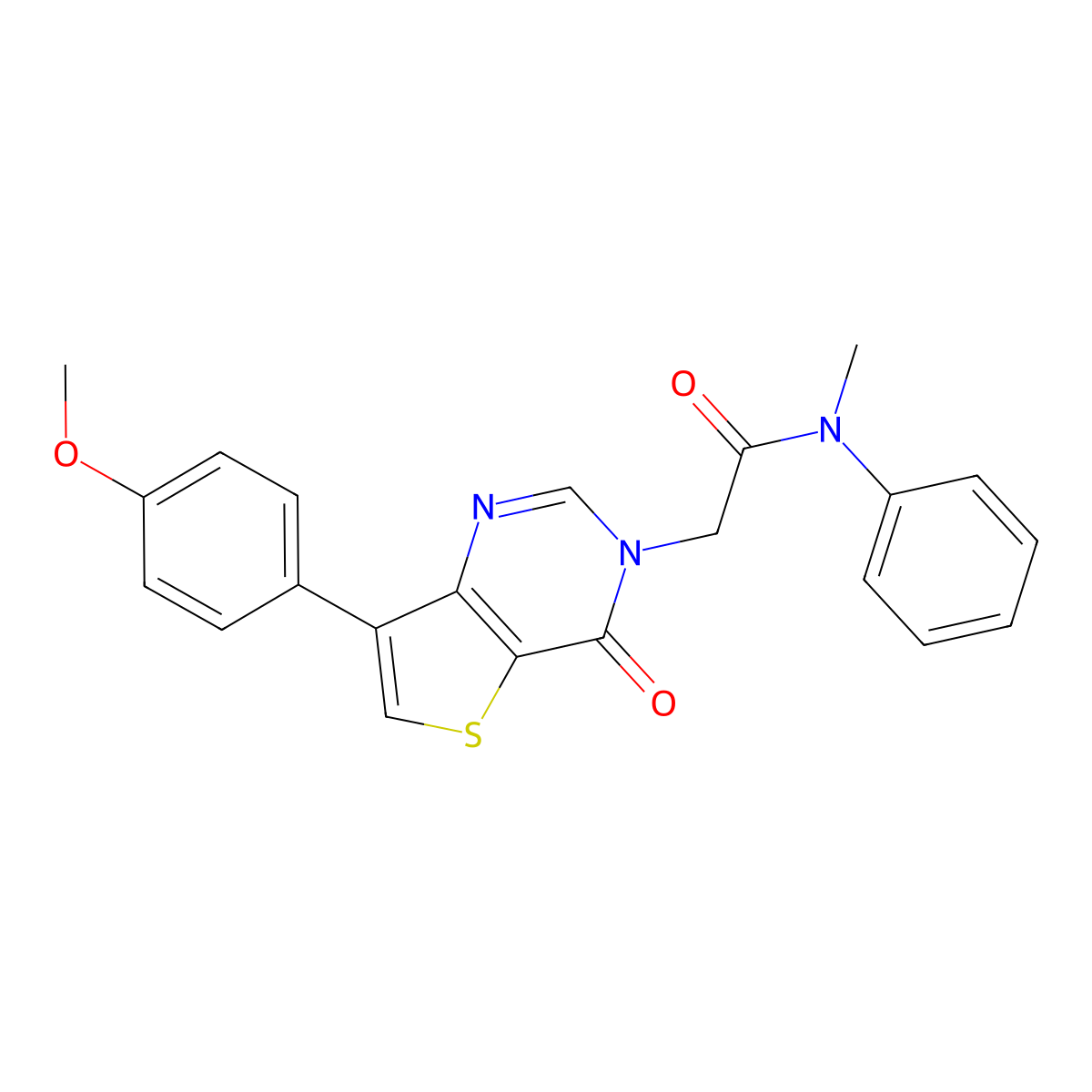 2-[7-(4-methoxyphenyl)-4-oxothieno[3,2-d]pyrimidin-3(4H)-yl]-N-methyl-N-phenylacetamide molecular structure, CAS 1207048-88-1