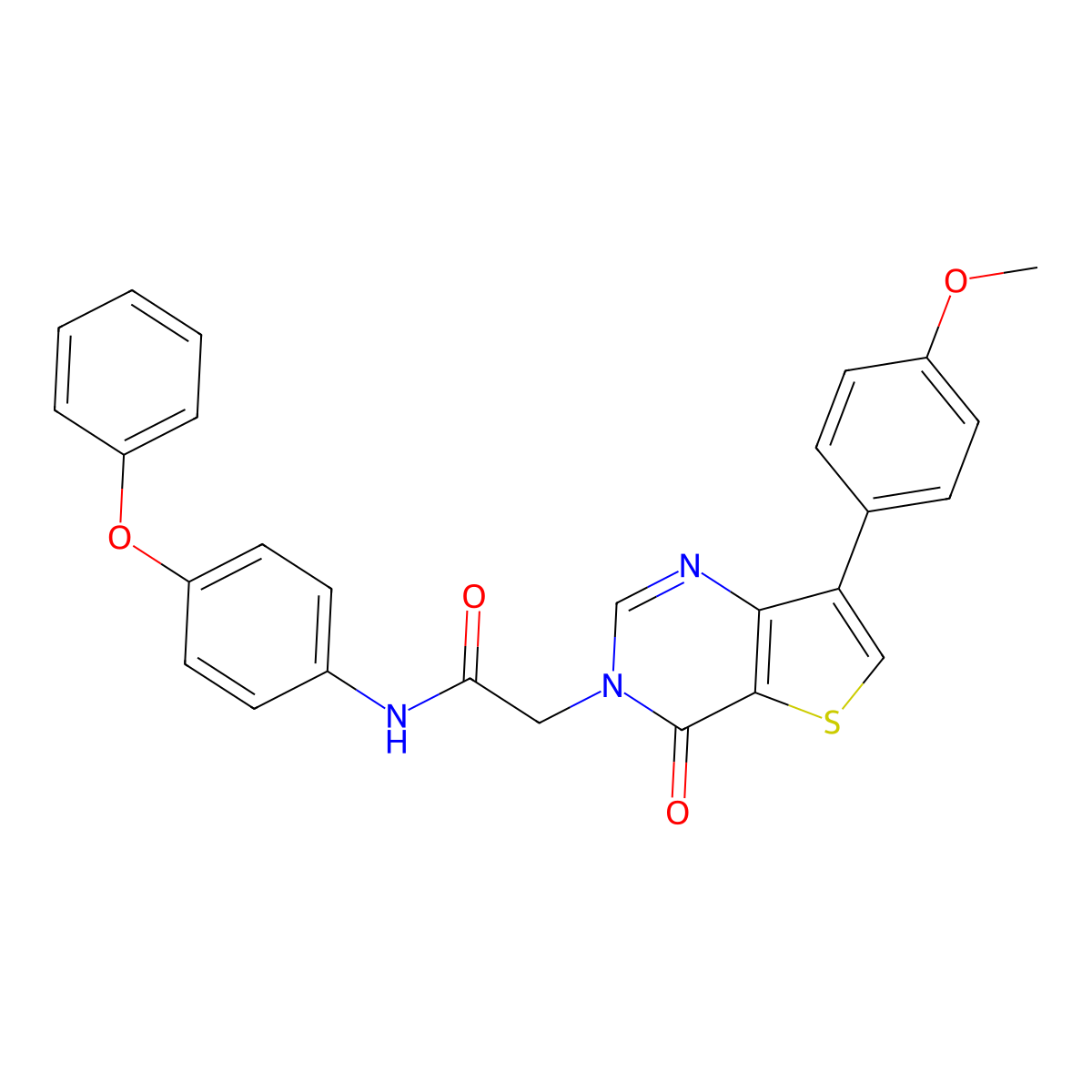 2-[7-(4-methoxyphenyl)-4-oxothieno[3,2-d]pyrimidin-3(4H)-yl]-N-(4-phenoxyphenyl)acetamide molecular structure, CAS 1207049-00-0