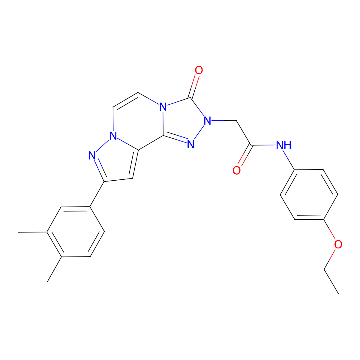 2-[11-(3,4-dimethylphenyl)-5-oxo-3,4,6,9,10-pentaazatricyclo[7.3.0.0^{2,6}]dodeca-1(12),2,7,10-tetraen-4-yl]-N-(4-ethoxyphenyl)acetamide molecular structure, CAS 1207049-02-2