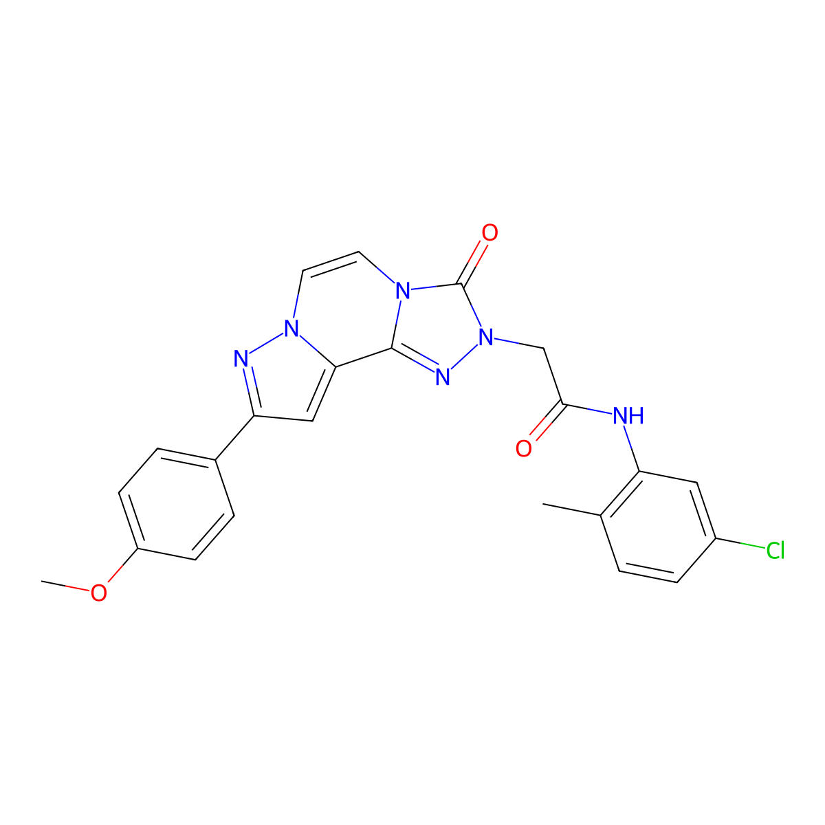 N-(5-chloro-2-methylphenyl)-2-[11-(4-methoxyphenyl)-5-oxo-3,4,6,9,10-pentaazatricyclo[7.3.0.0^{2,6}]dodeca-1(12),2,7,10-tetraen-4-yl]acetamide molecular structure, CAS 1207049-10-2