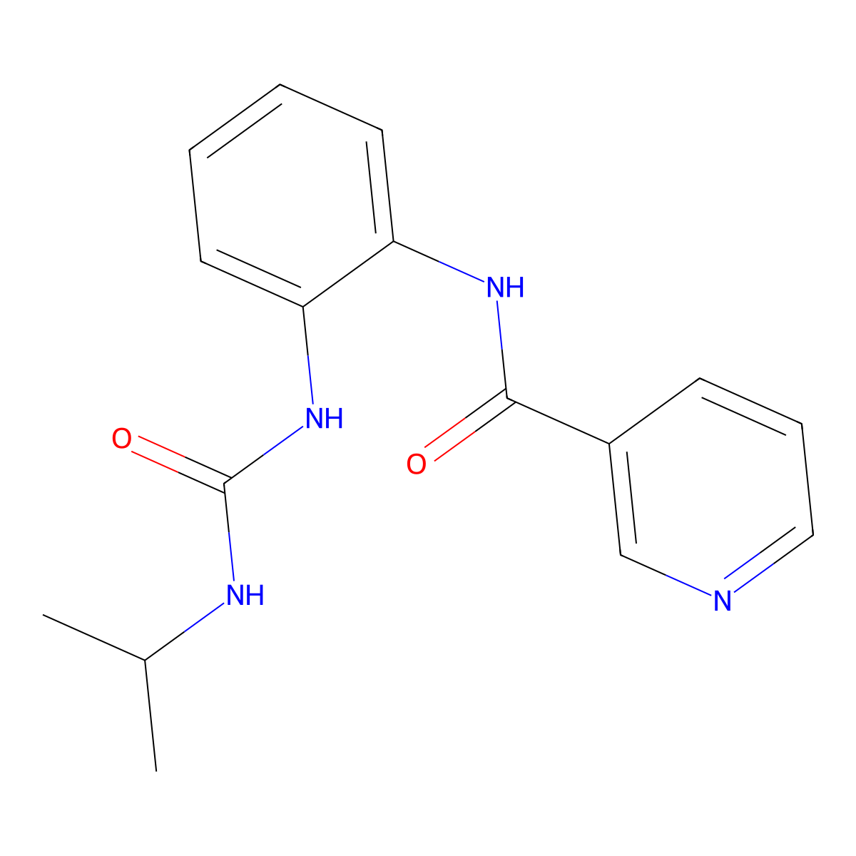 N-(2-(3-isopropylureido)phenyl)nicotinamide molecular structure, CAS 1207049-28-2