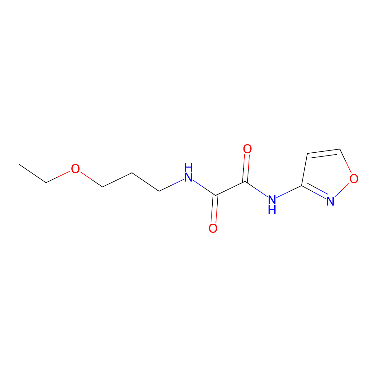 N1-(3-ethoxypropyl)-N2-(isoxazol-3-yl)oxalamide molecular structure, CAS 1207049-40-8
