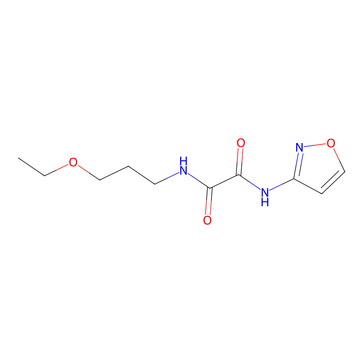 N1-(3-ethoxypropyl)-N2-(isoxazol-3-yl)oxalamide molecular structure, CAS 1207049-40-8