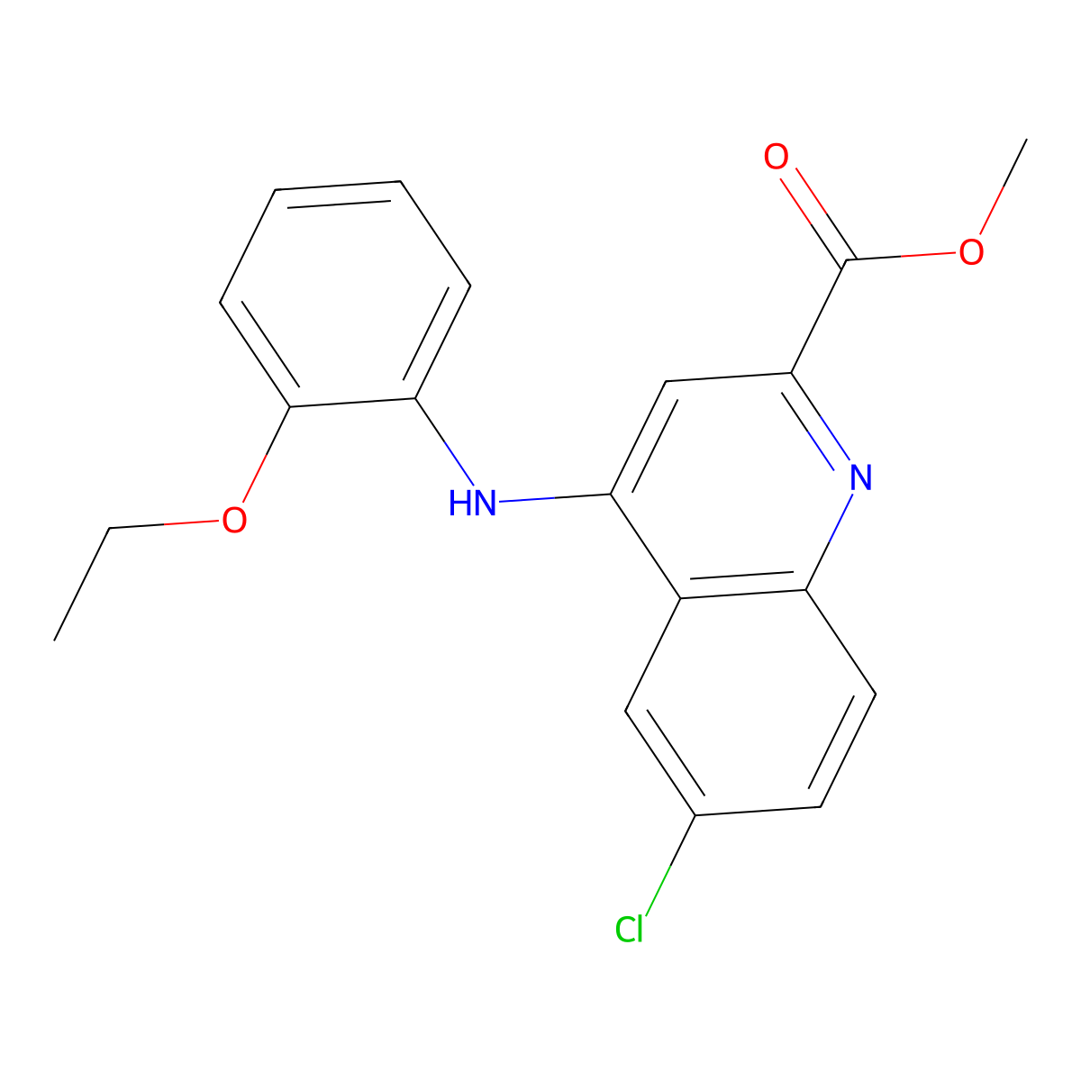 Methyl 6-chloro-4-[(2-ethoxyphenyl)amino]quinoline-2-carboxylate molecular structure, CAS 1207049-45-3