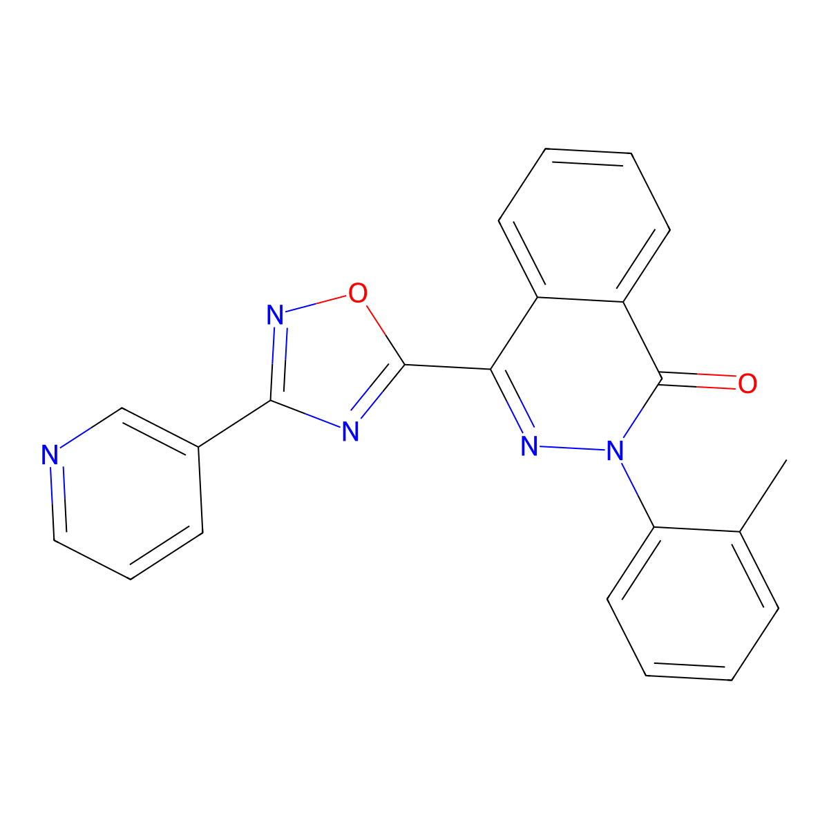 2-(2-Methylphenyl)-4-[3-(pyridin-3-yl)-1,2,4-oxadiazol-5-yl]-1,2-dihydrophthalazin-1-one molecular structure, CAS 1207049-79-3