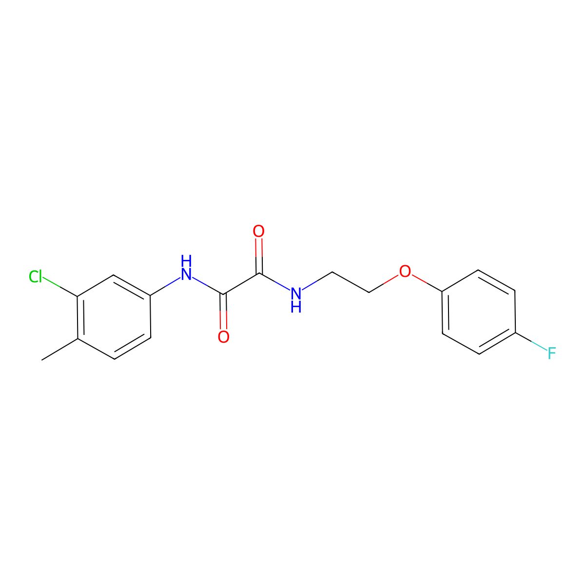 N1-(3-chloro-4-methylphenyl)-N2-(2-(4-fluorophenoxy)ethyl)oxalamide molecular structure, CAS 1207050-04-1