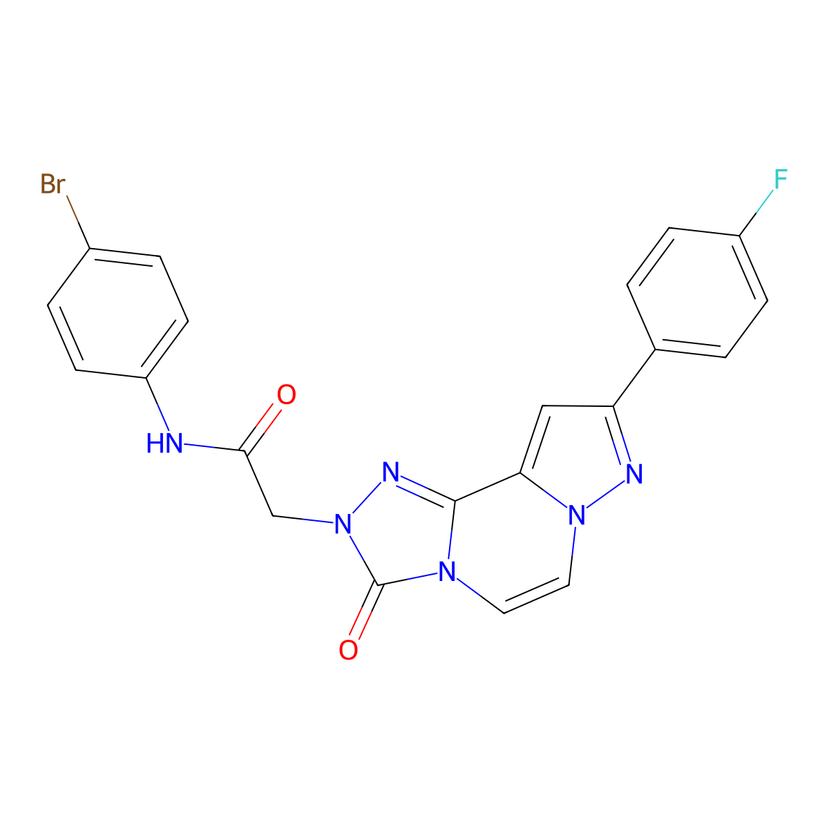 N-(4-bromophenyl)-2-[11-(4-fluorophenyl)-5-oxo-3,4,6,9,10-pentaazatricyclo[7.3.0.0^{2,6}]dodeca-1(12),2,7,10-tetraen-4-yl]acetamide molecular structure, CAS 1207050-62-1