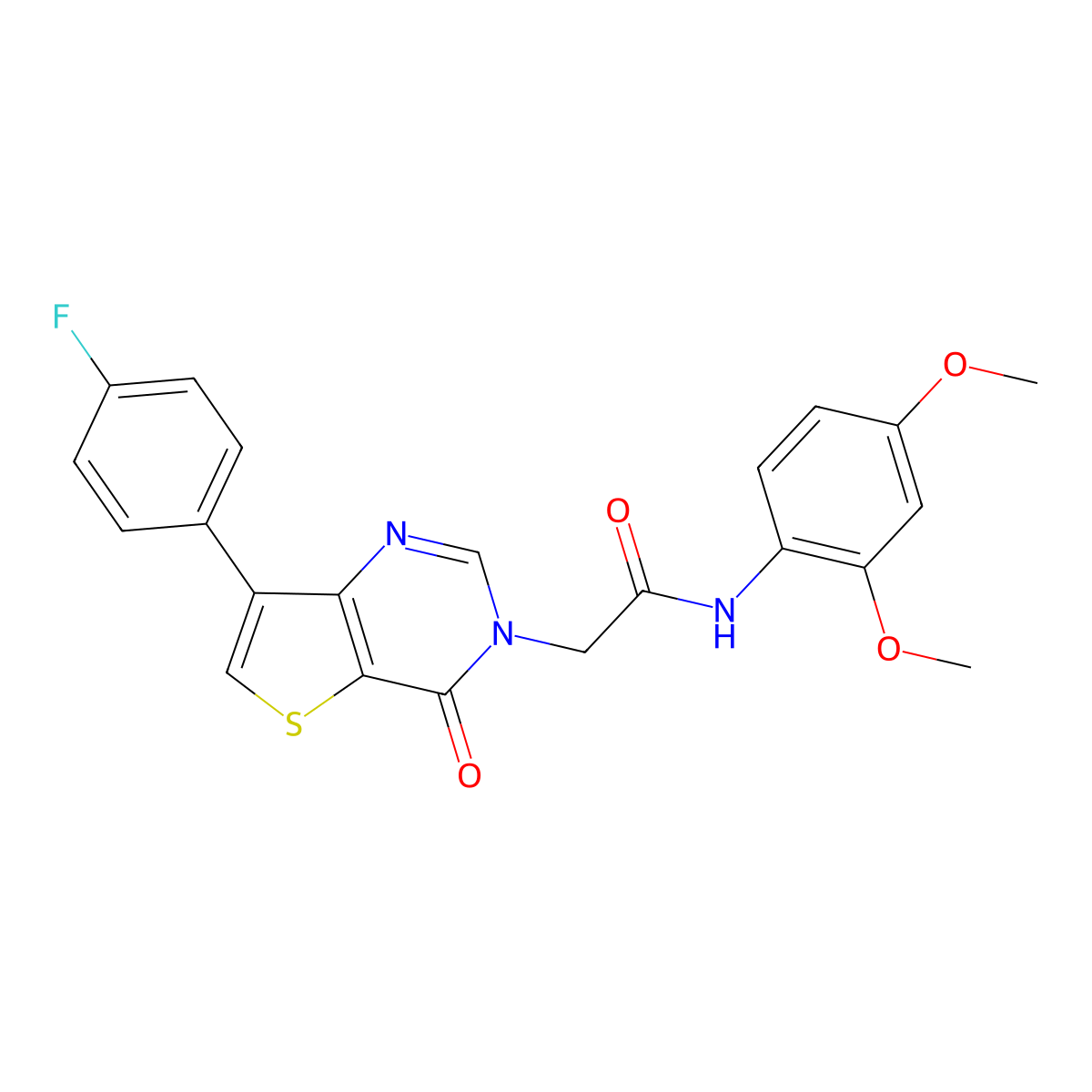 N-(2,4-dimethoxyphenyl)-2-[7-(4-fluorophenyl)-4-oxothieno[3,2-d]pyrimidin-3(4H)-yl]acetamide molecular structure, CAS 1207050-69-8