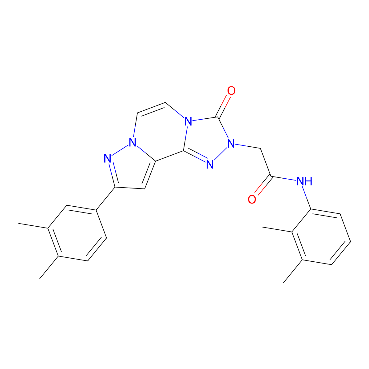 N-(2,3-dimethylphenyl)-2-[11-(3,4-dimethylphenyl)-5-oxo-3,4,6,9,10-pentaazatricyclo[7.3.0.0^{2,6}]dodeca-1(12),2,7,10-tetraen-4-yl]acetamide molecular structure, CAS 1207050-93-8