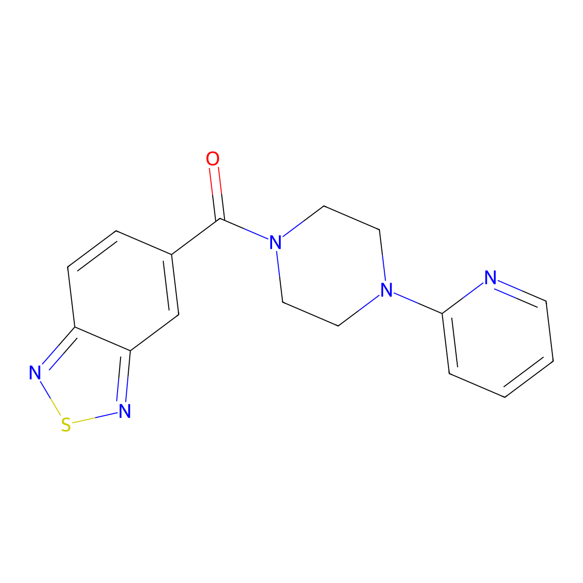 Benzo[c][1,2,5]thiadiazol-5-yl(4-(pyridin-2-yl)piperazin-1-yl)methanone molecular structure, CAS 1207051-02-2