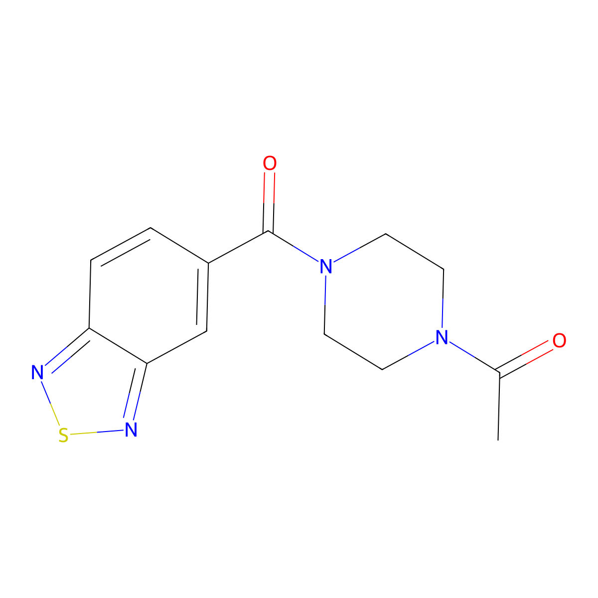 1-(4-(Benzo[c][1,2,5]thiadiazole-5-carbonyl)piperazin-1-yl)ethanone molecular structure, CAS 1207051-08-8