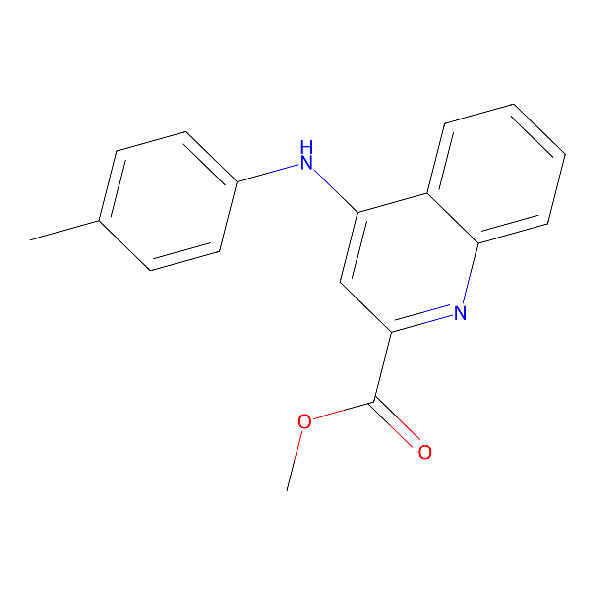 Methyl 4-(p-tolylamino)quinoline-2-carboxylate molecular structure, CAS 1207051-28-2