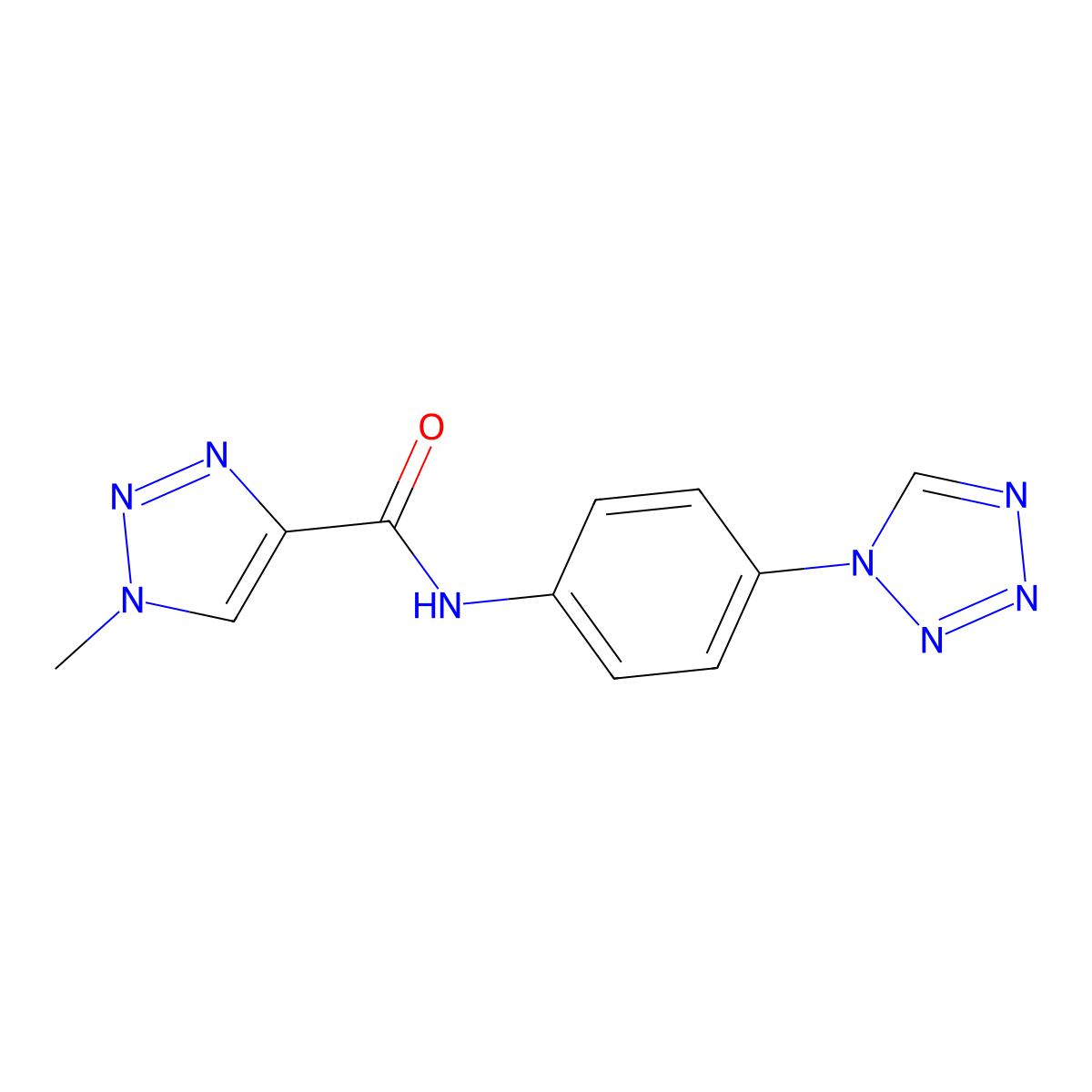 N-(4-(1H-tetrazol-1-yl)phenyl)-1-methyl-1H-1,2,3-triazole-4-carboxamide molecular structure, CAS 1207051-36-2