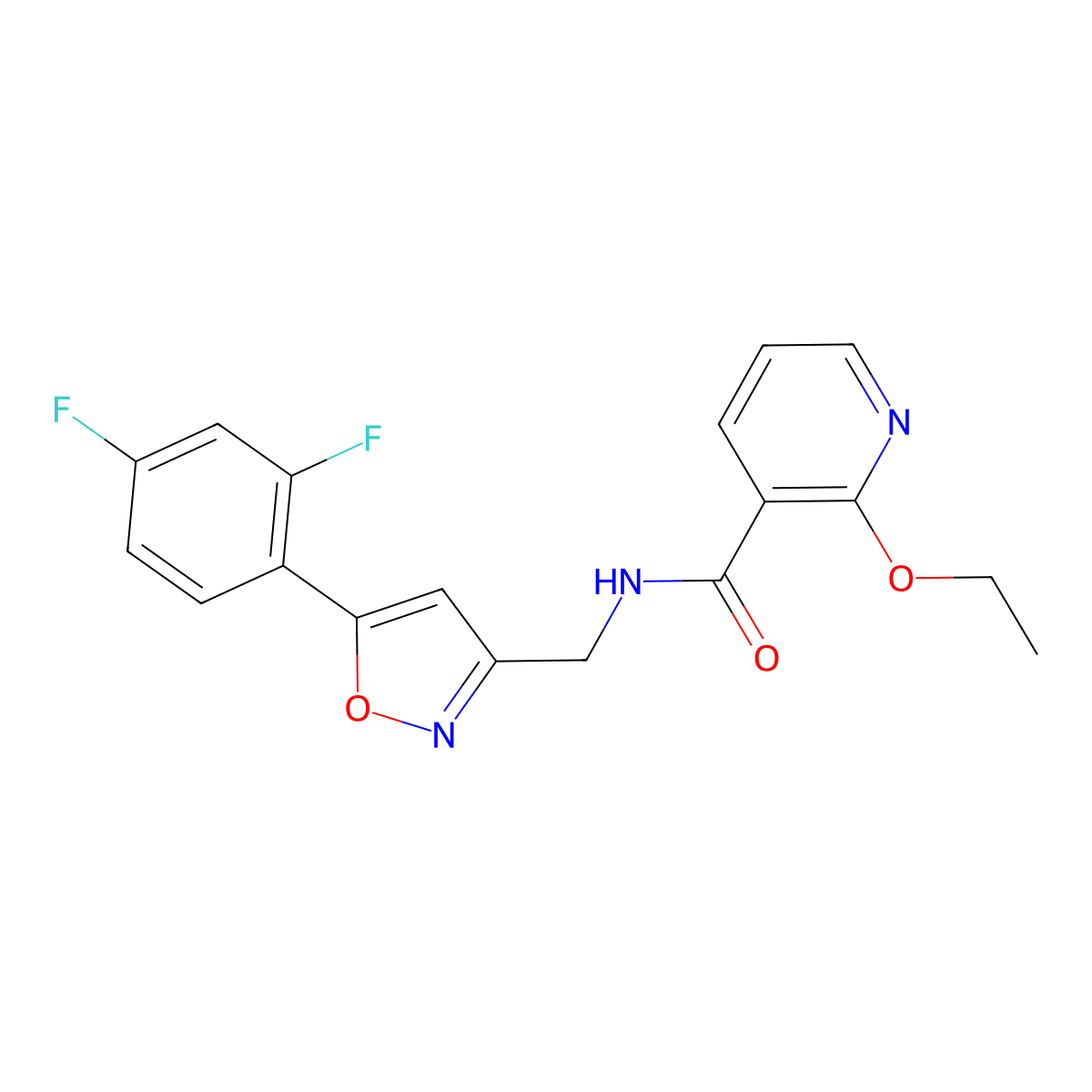 N-((5-(2,4-difluorophenyl)isoxazol-3-yl)methyl)-2-ethoxynicotinamide molecular structure, CAS 1207051-43-1
