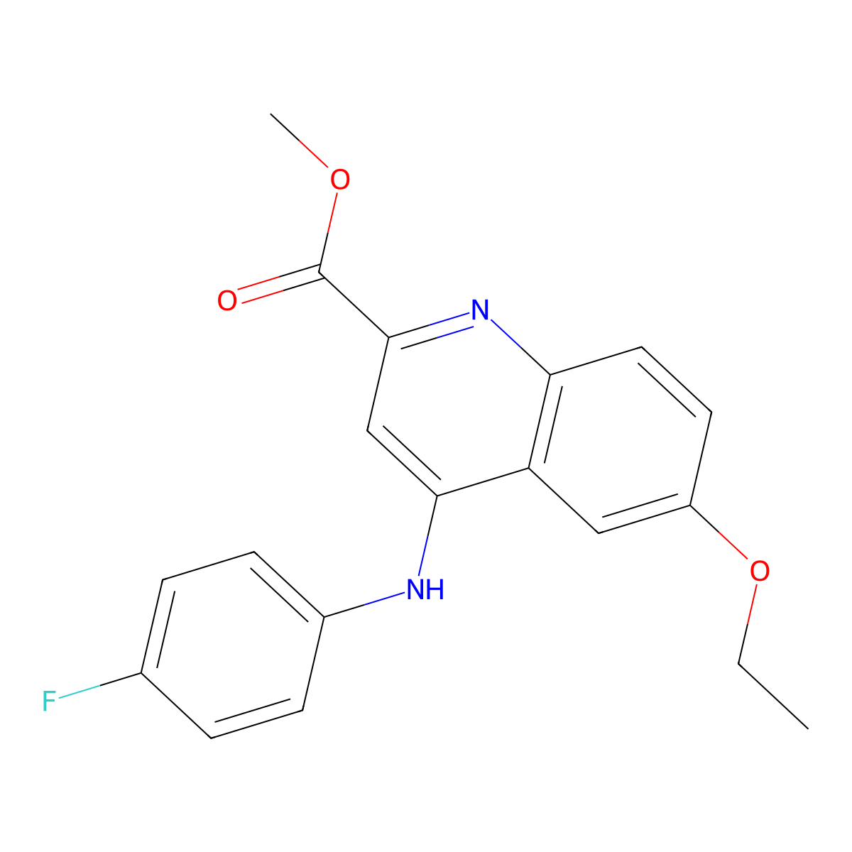 Methyl 6-ethoxy-4-[(4-fluorophenyl)amino]quinoline-2-carboxylate molecular structure, CAS 1207051-67-9