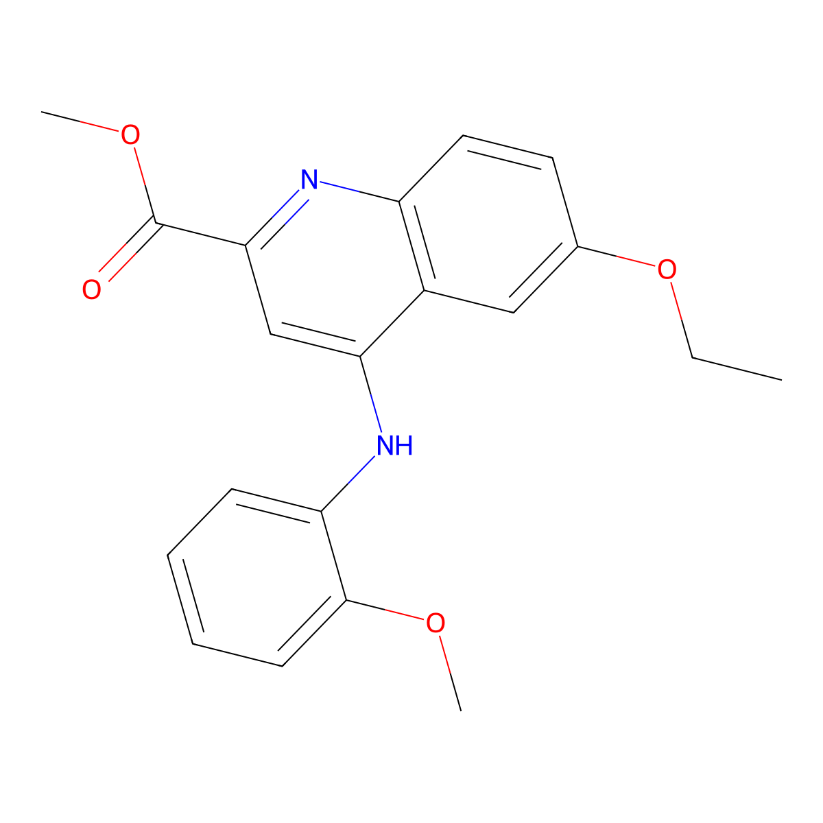 Methyl 6-ethoxy-4-[(2-methoxyphenyl)amino]quinoline-2-carboxylate molecular structure, CAS 1207051-70-4