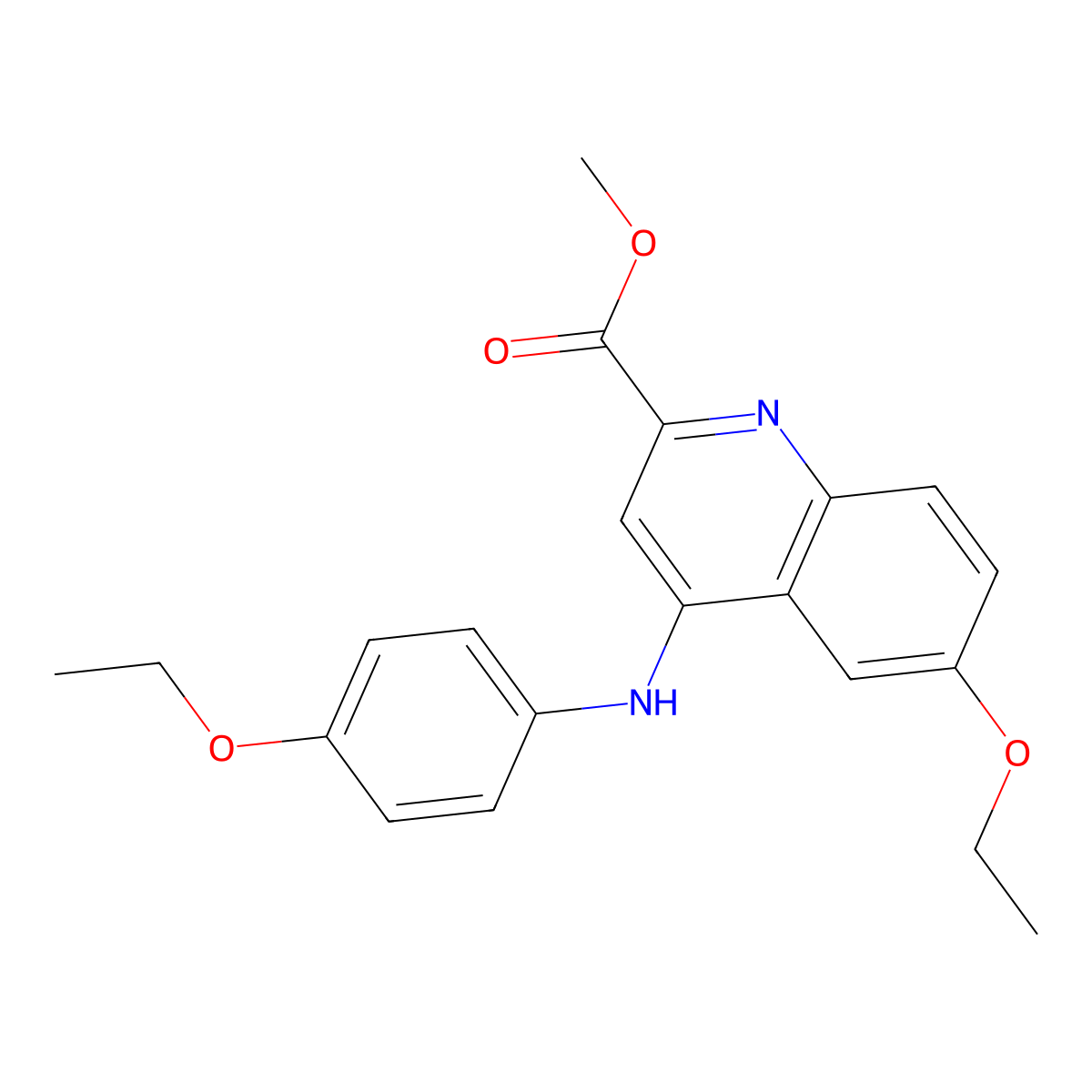 Methyl 6-ethoxy-4-[(4-ethoxyphenyl)amino]quinoline-2-carboxylate molecular structure, CAS 1207051-71-5